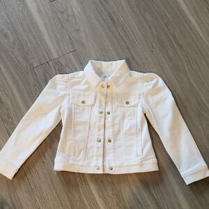 Janie & Jack Denim Puff Sleeve Jacket. Size 5-6. Never Worn! Gold Snaps